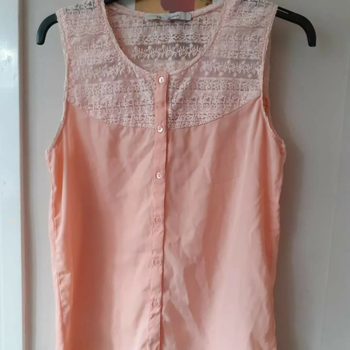 LJUSROSA/BABYROSA KORTÄRMAD SKJORTA/TOPP I STRL S