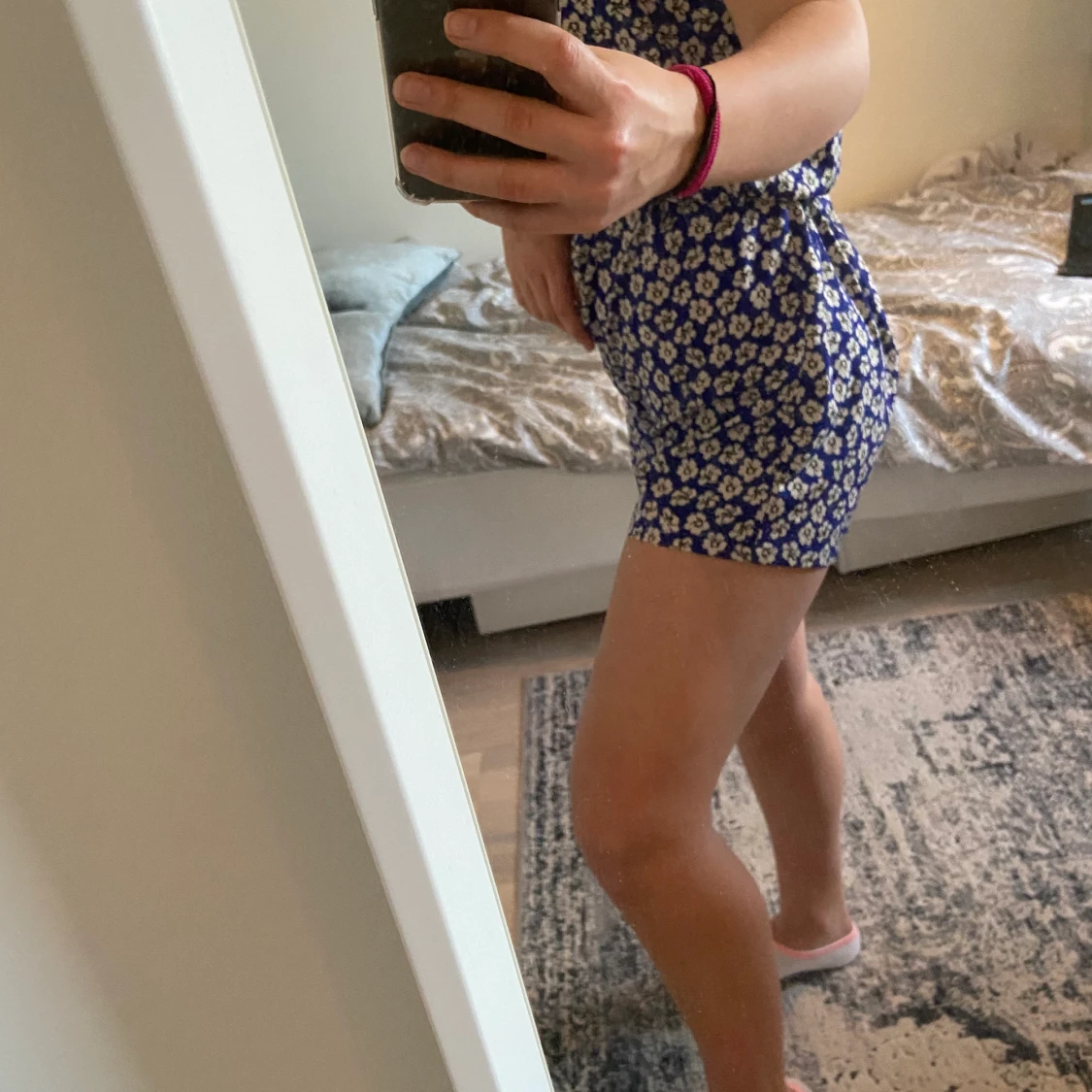 Straples jupsuit i blommönster  - 90