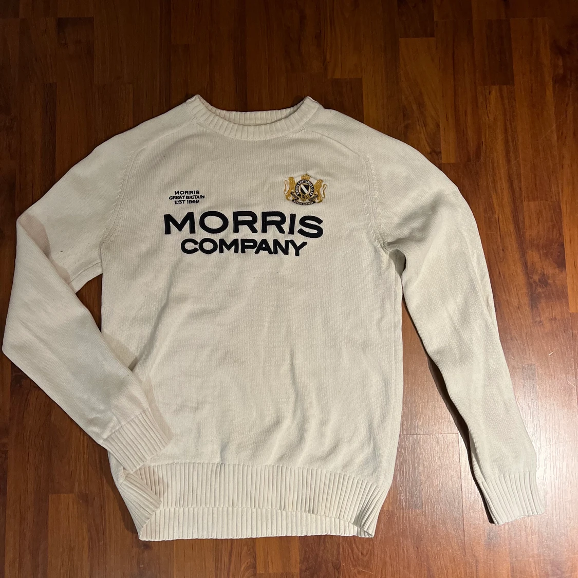 Morris stickad stl M