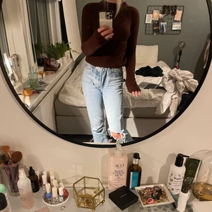 Tröja - Mysig brun stickad med långa armar 