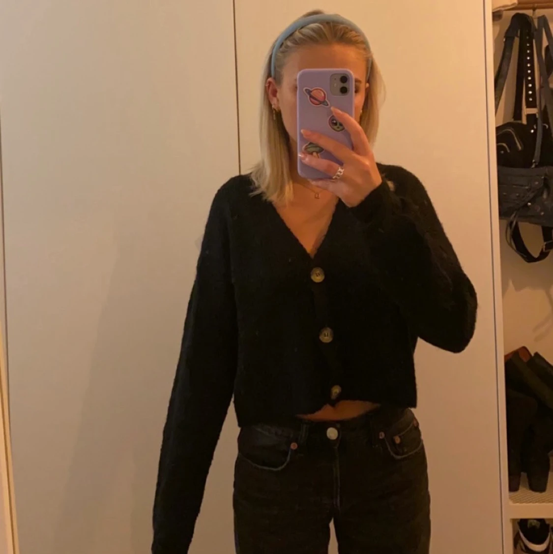 Stickad kofta stl XS - 90