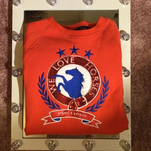 Fin orange/röd hästtröja - Andvänd en gång, så i väldigt bra skick. Tröjan är i samarbete med Sweden international Horse show 