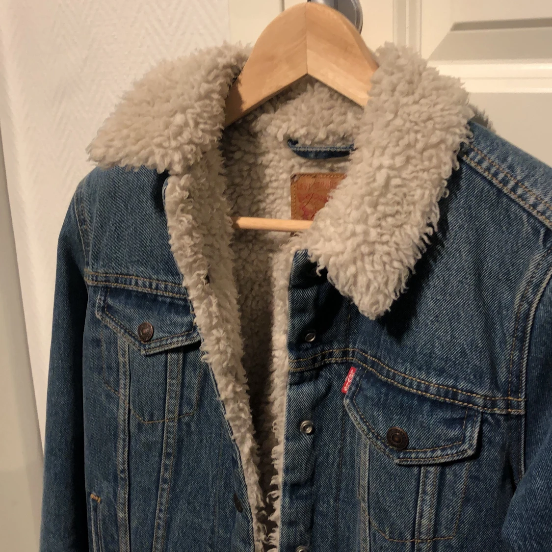 Jeansjacka med ull - 90