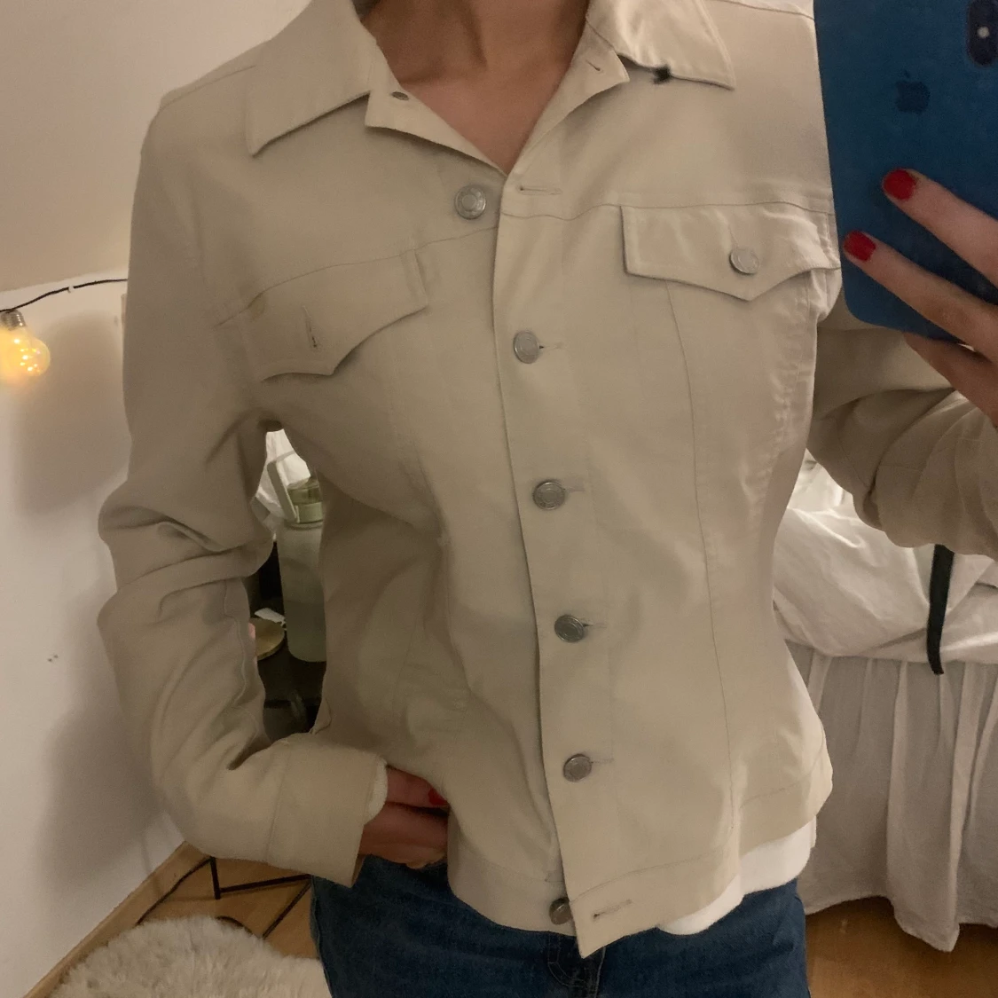 Beige/lite grå jacka - 91