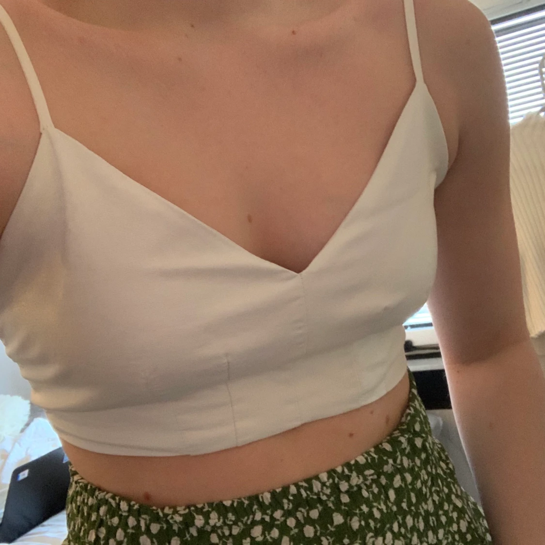 Vitt lädertopp  - 90