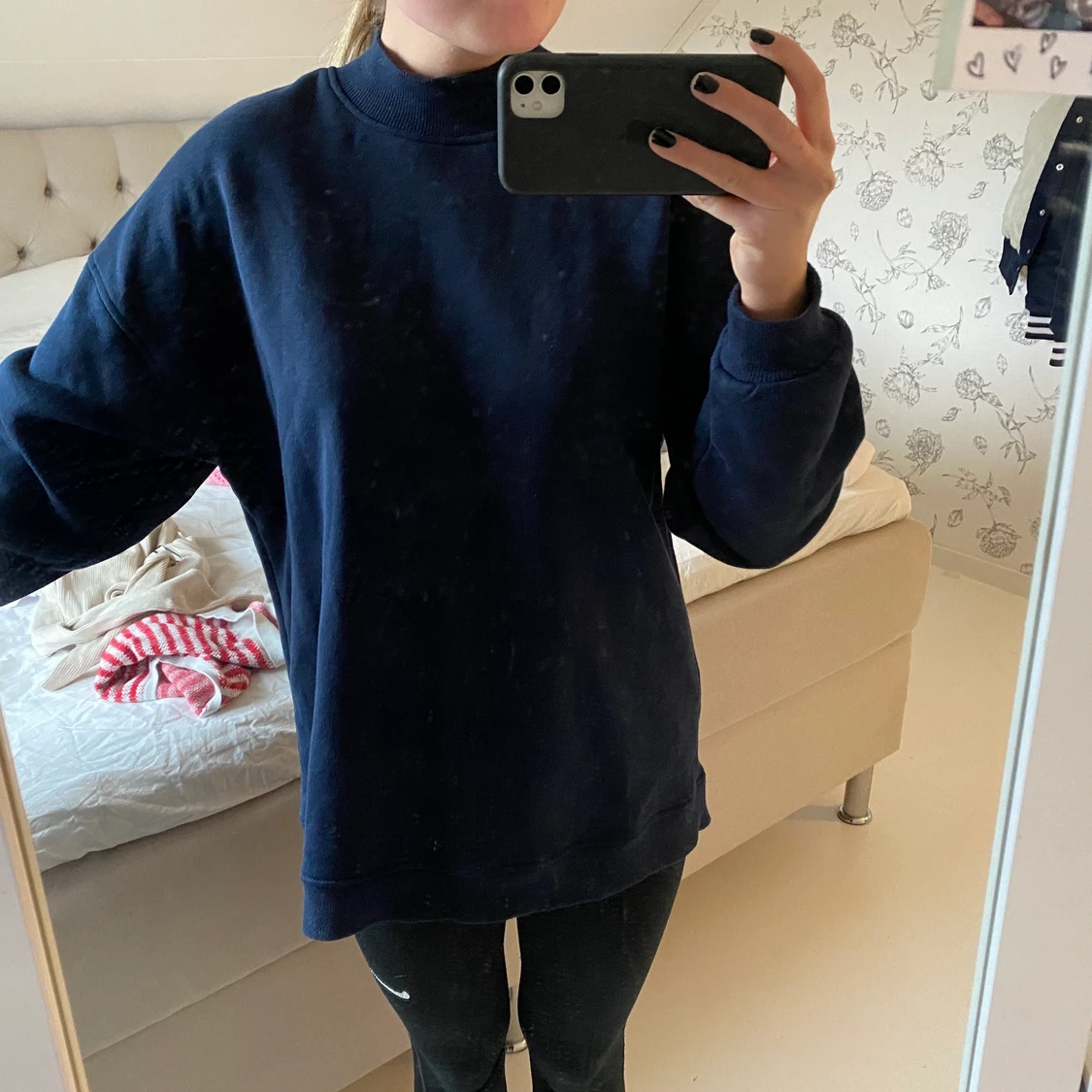 Oversized sweater med polokrage  - 90