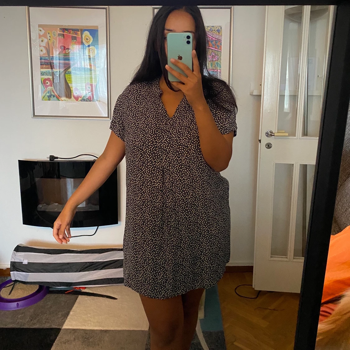 Blommig klänning - 90