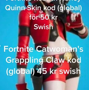 Säljer olika fortnite koder  - Bra pris och legit du köper sedan får du koden och en länk så du kan reedema koden!