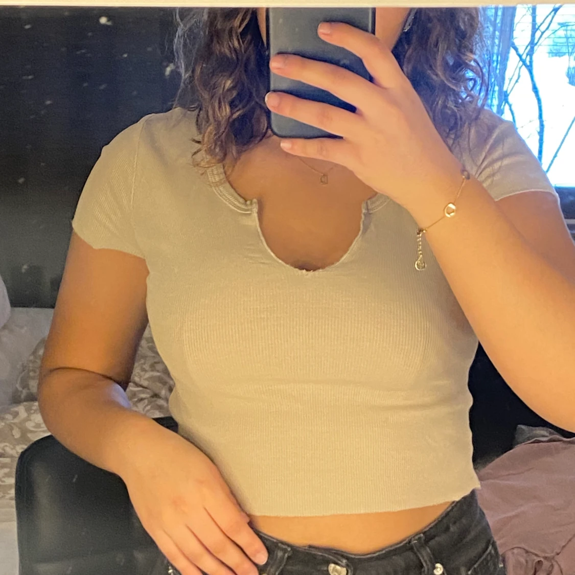 Beige topp - 90
