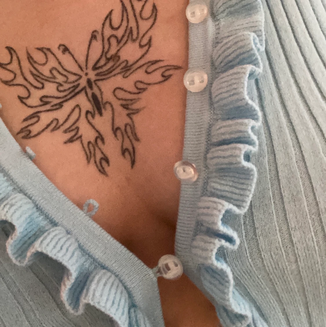 Söt babyblå kofta - 90