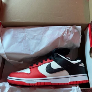  dunk low nba Chicago 75th anniversary - 9,5/10 cond, kvitto och box finns. Använda 3 gånger och skriv om du har frågor. Ser helt nya ut