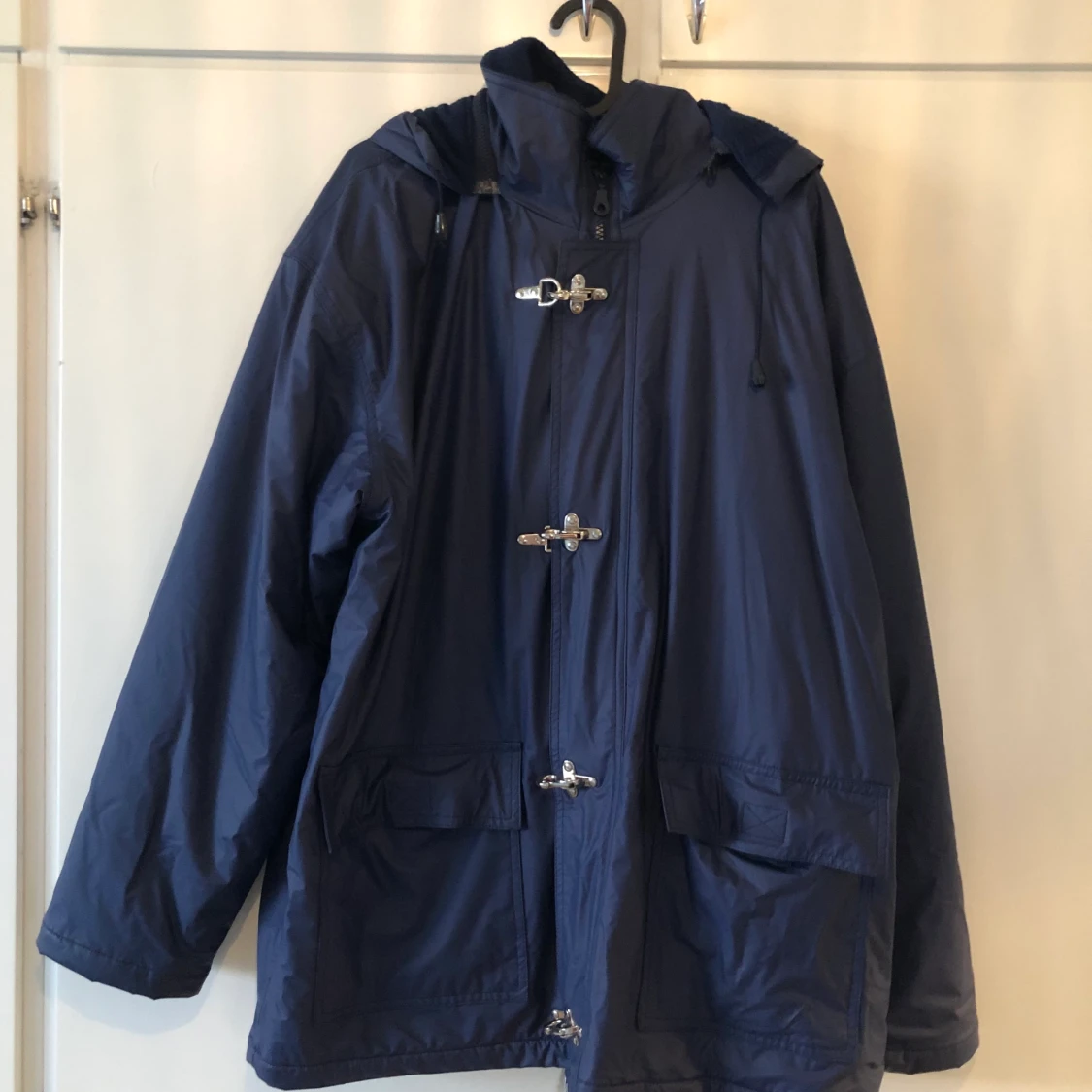 Vintage raincoat blue