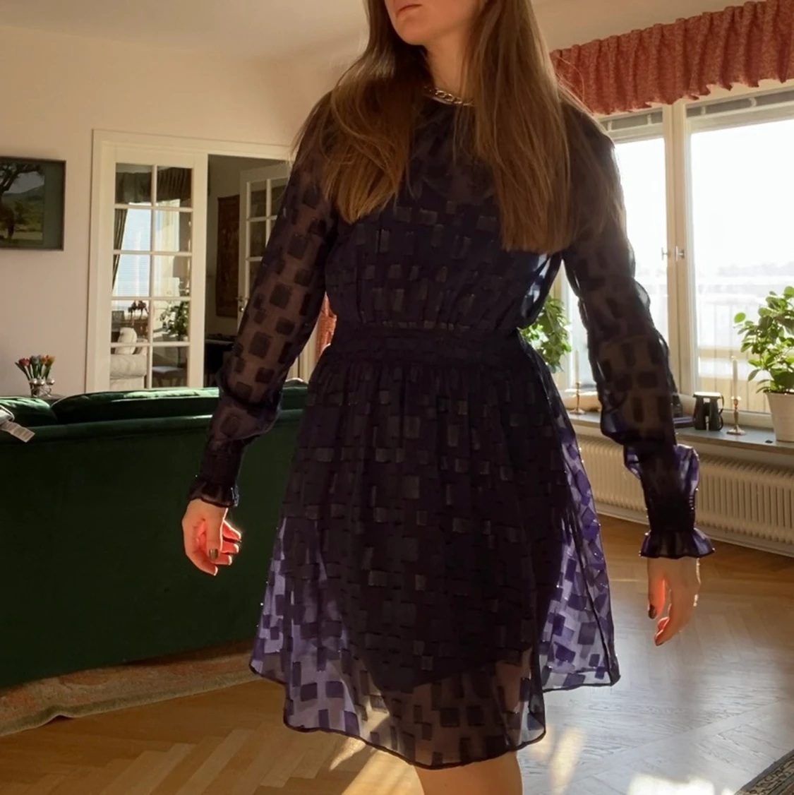 Festklänning med struktur - 90