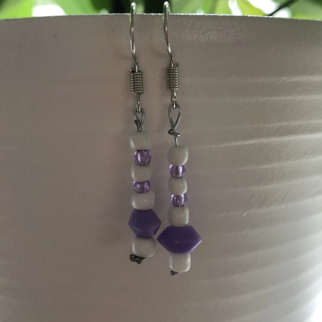 Pärlörhängen 💜🤍