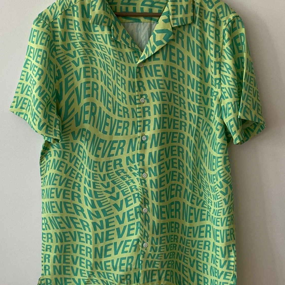 Grön graphic print skjorta  - 91