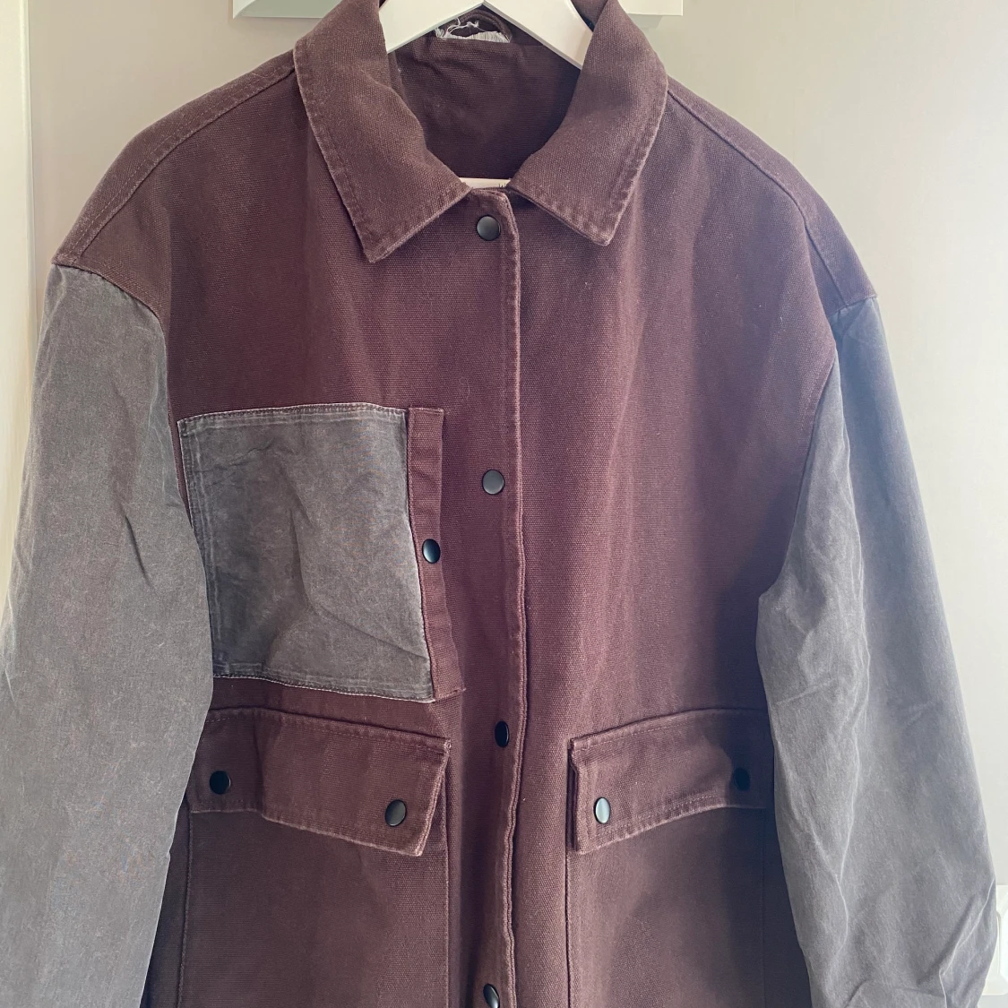 Brun oversized jacka, storlek S-M