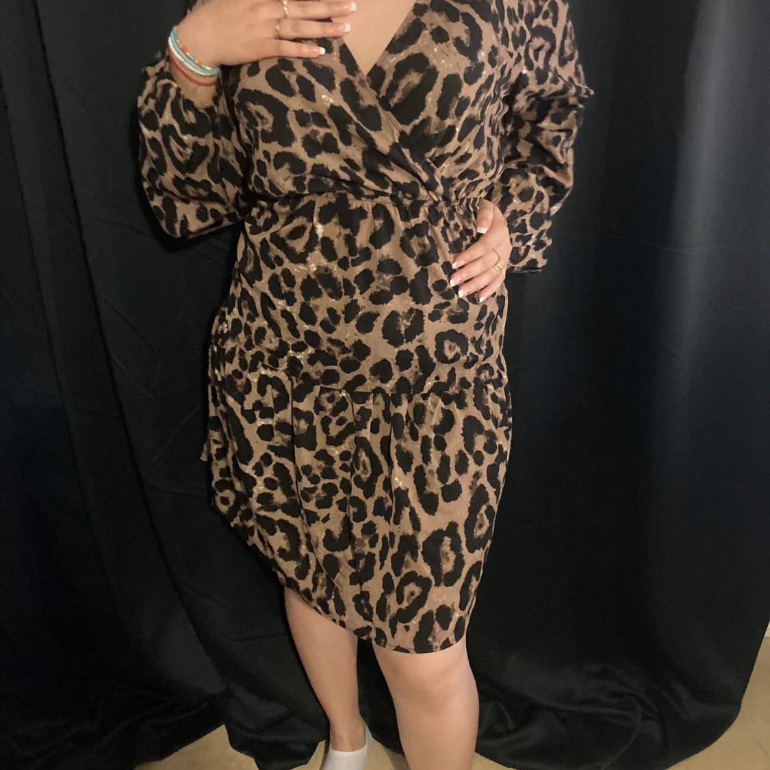 Leopard mönstring klänning - 90