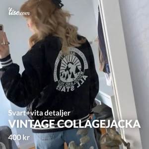 Vintage collagejacka - Annonsen ligger även uppe på Tise 