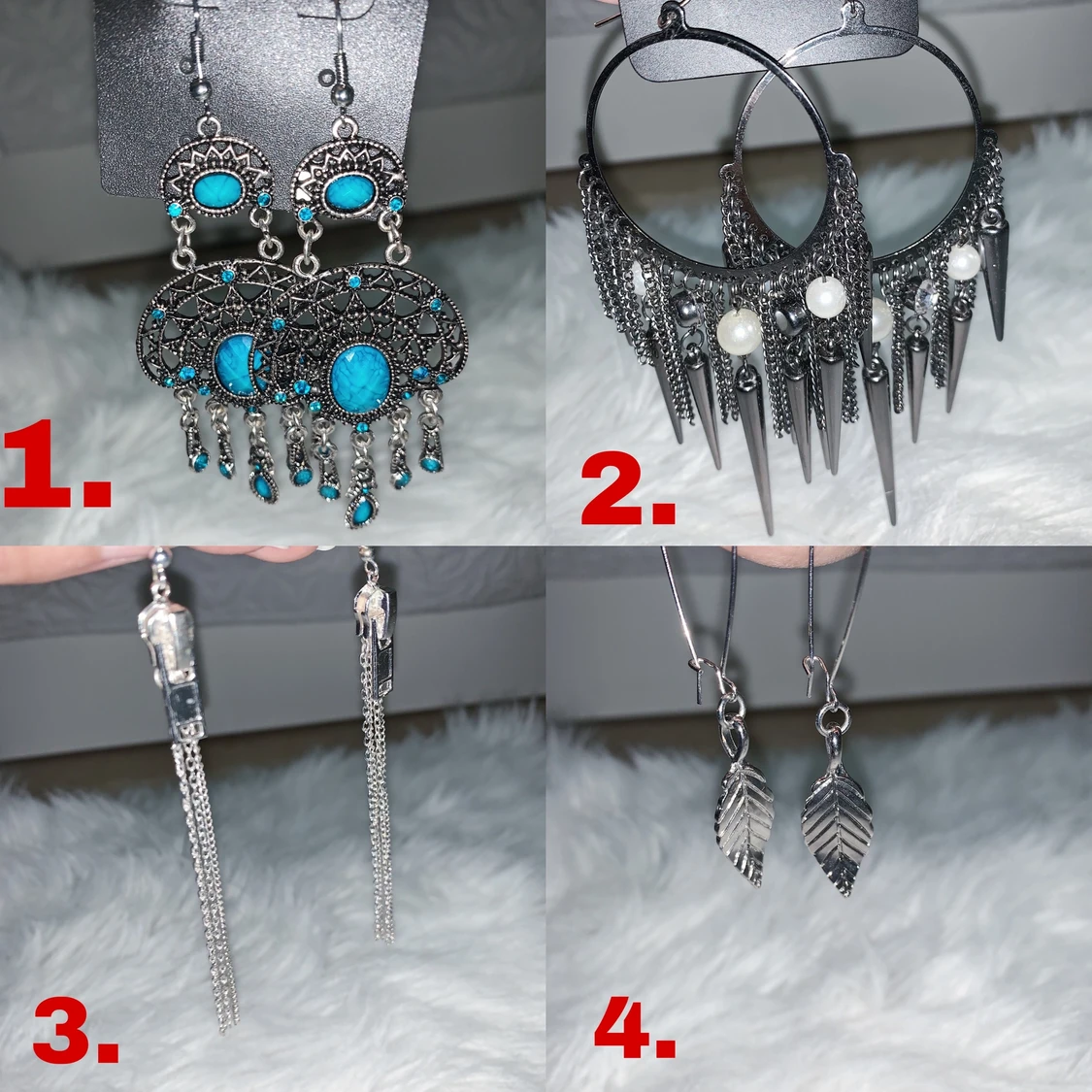 Örhängen i silver färg