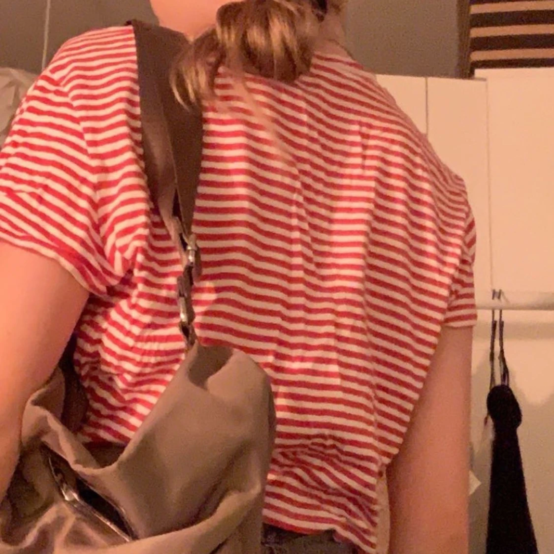 Röd vit randig t shirt/topp  - 91