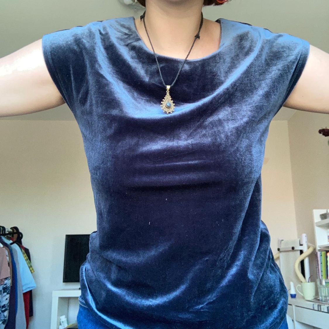 Glänsande velvet t-shirt