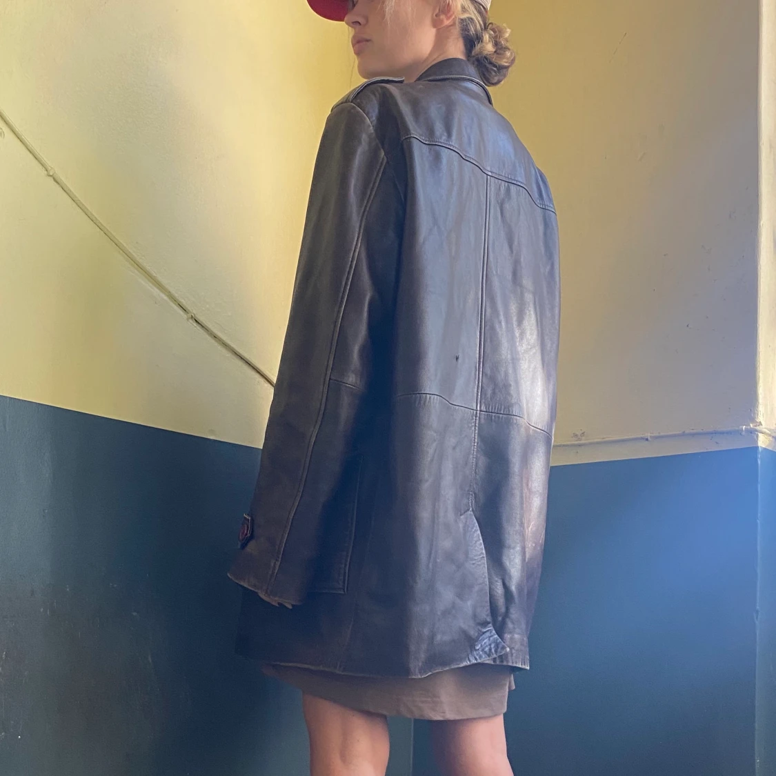 Brown leather jacket - 91