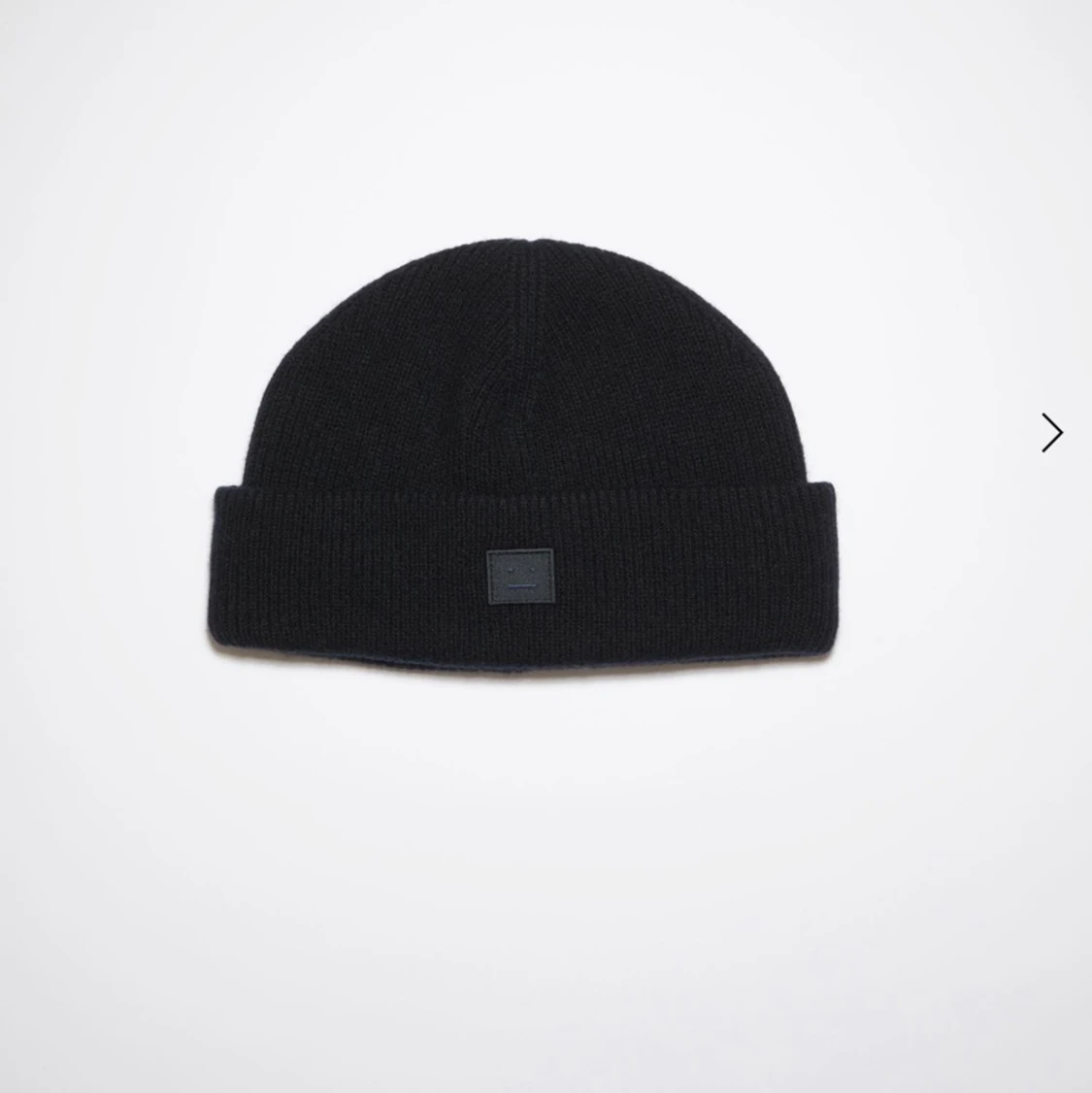 Acne ribbed beanie hat