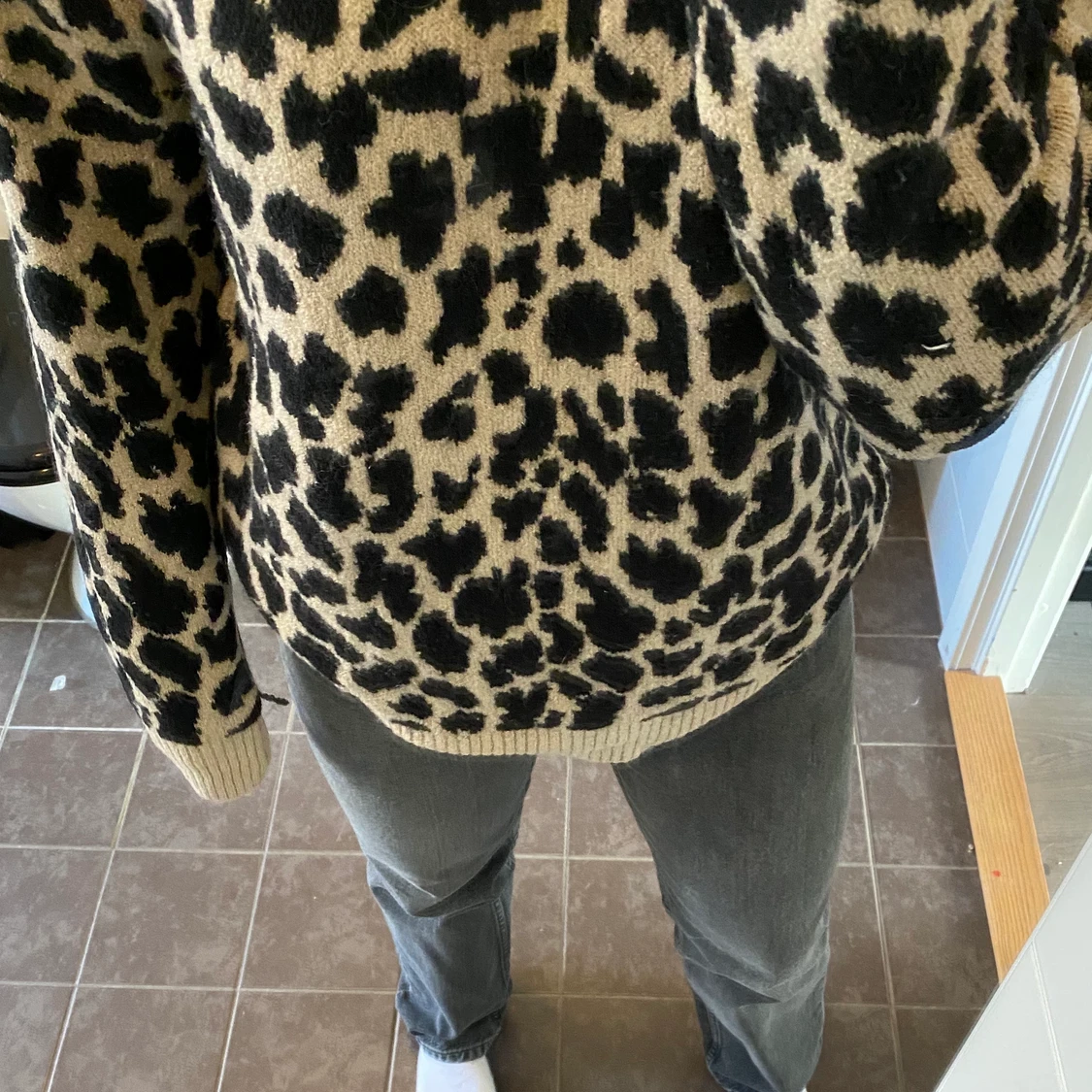 Mönster stickad tröja - 90