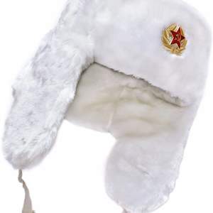 Cool vit rysk hatt. 