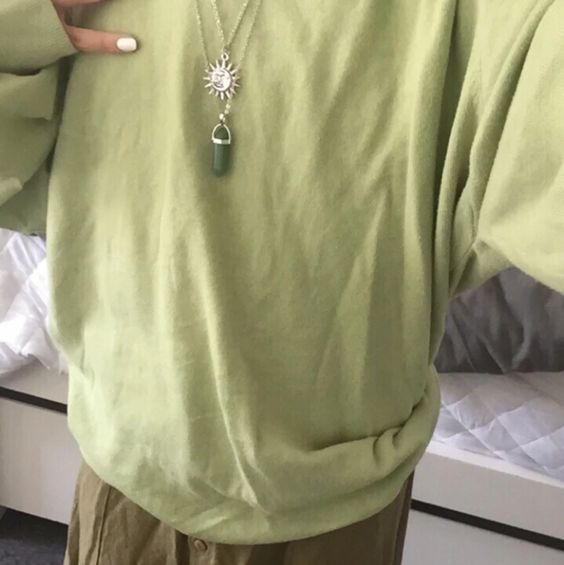 H&M grön kofta - 91