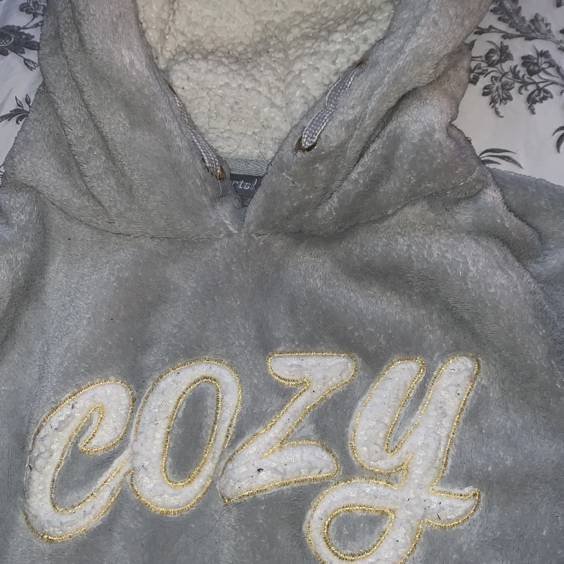 Lång mysig filtklänning/hoodie - 90