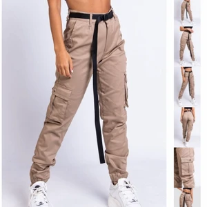 Madlady Cargobyxor - Säljer dessa cargobyxor i deras mörkare beige färgen från Madlady. Använd kanske 1 gång men var inte min färg direkt så har inte använd den så mycket. Hör av dig om du har frågor eller är intresserad 💗