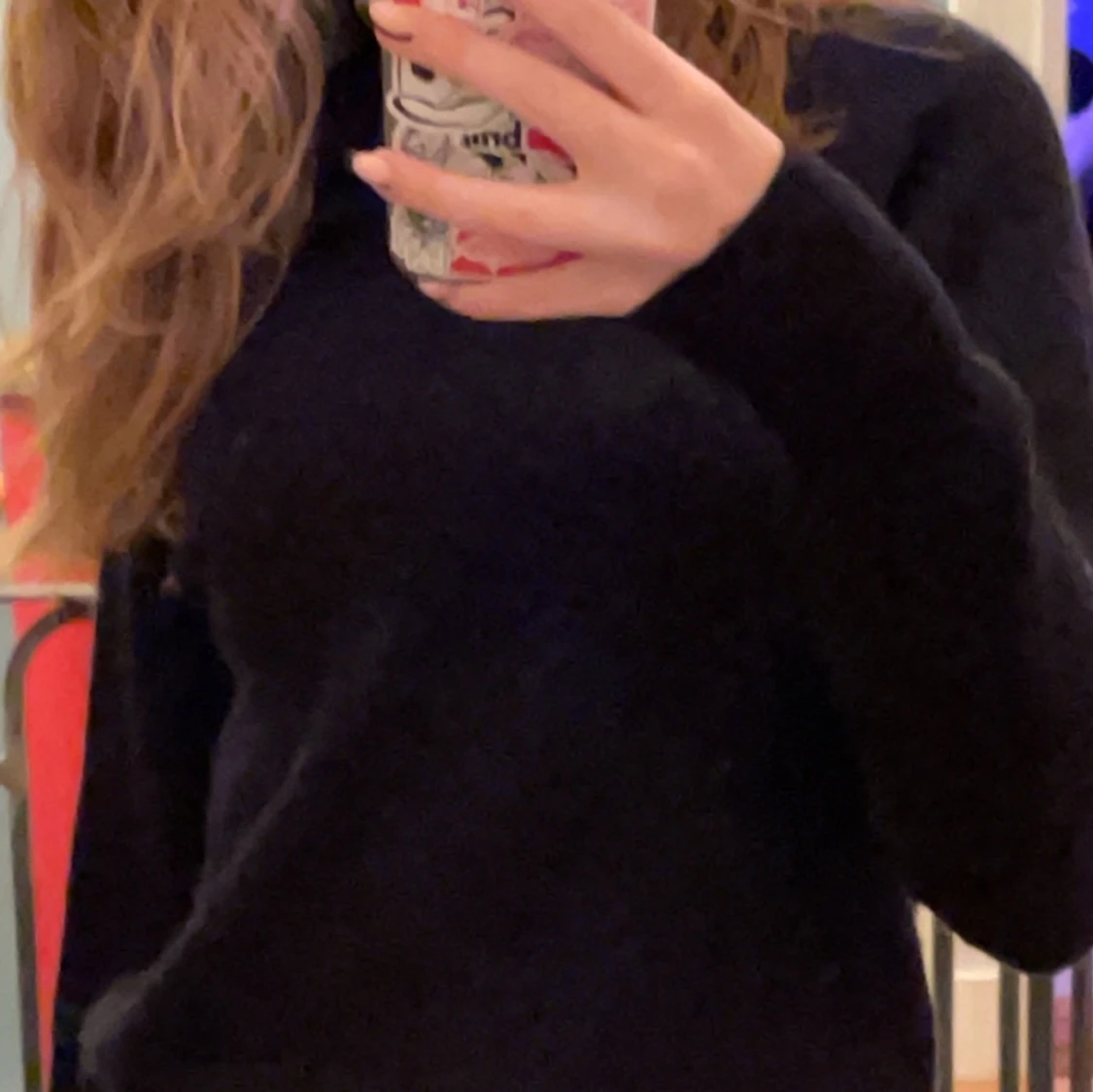 Svart stickad tröja  - 90