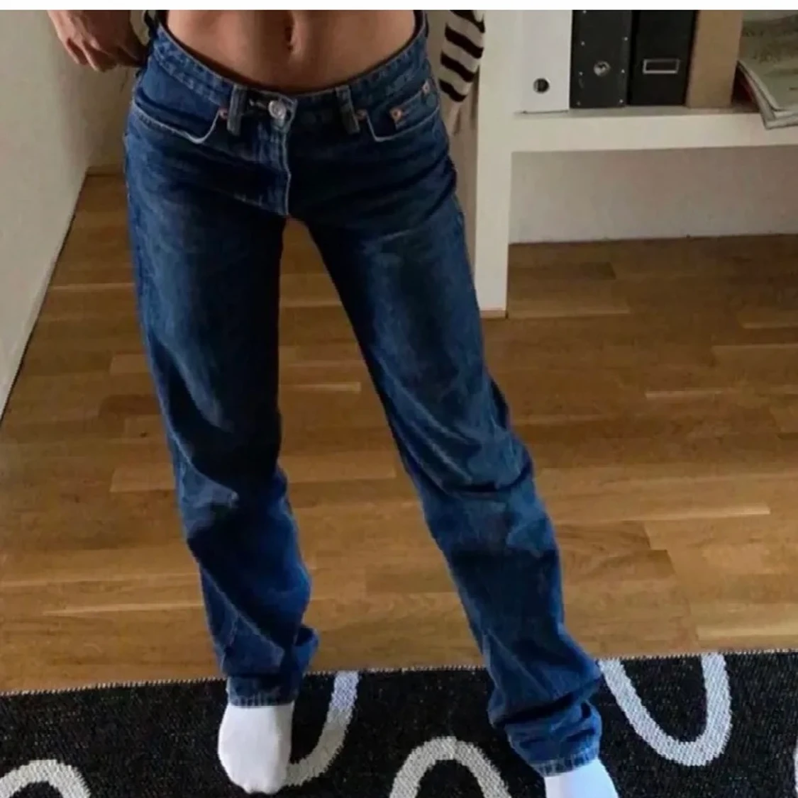 Midrise straight jeans