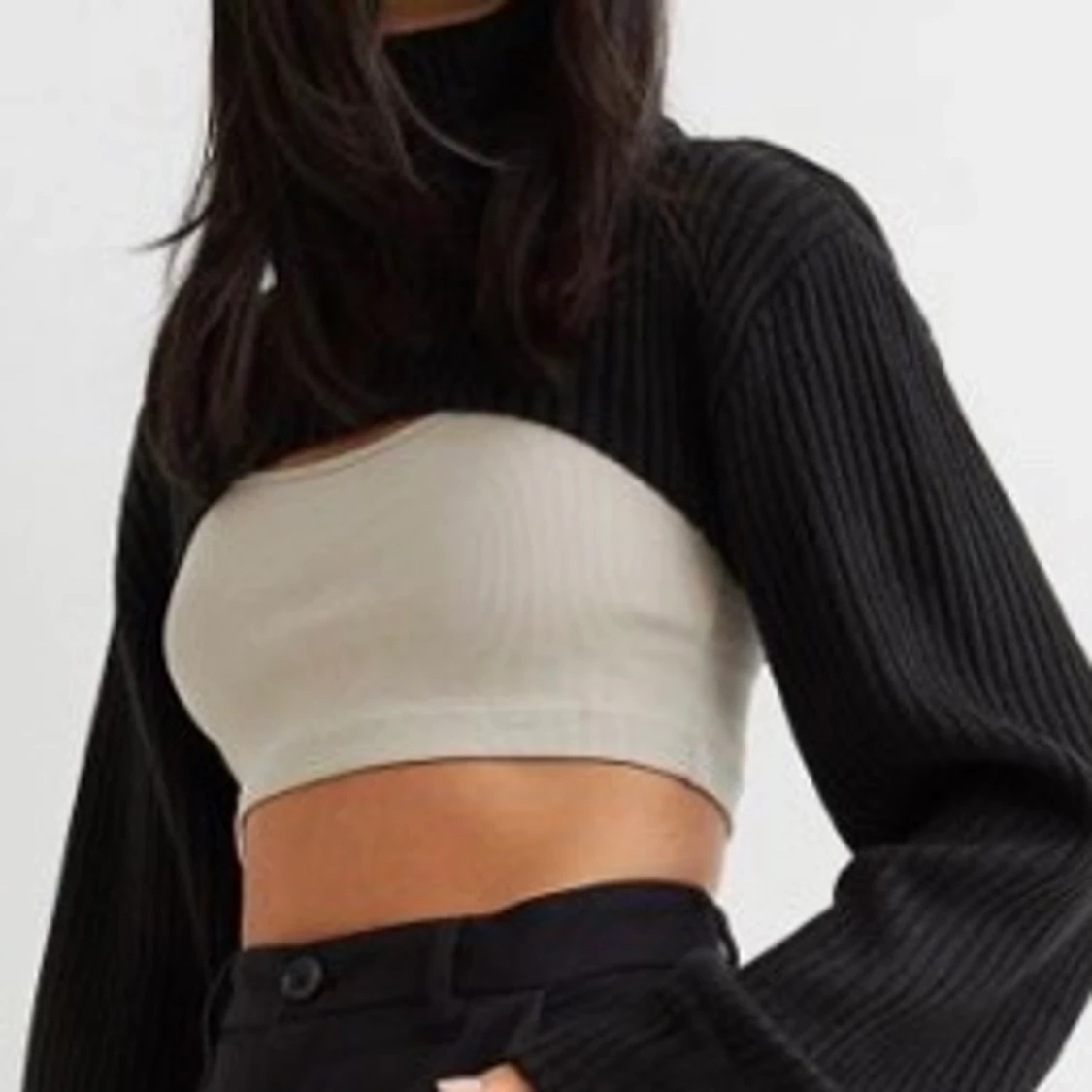 Trendig croppad tröja