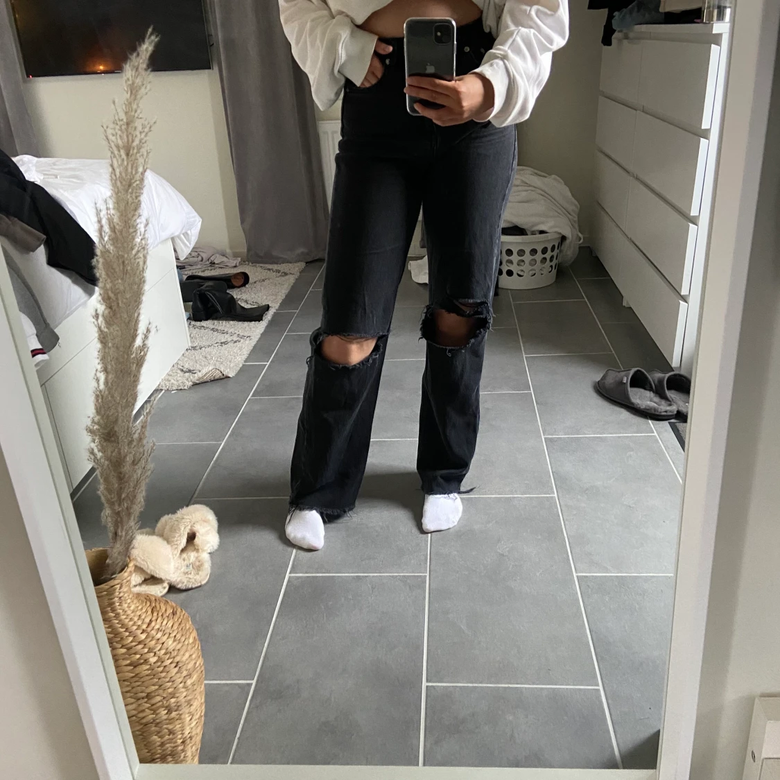 Jeans med slitningar