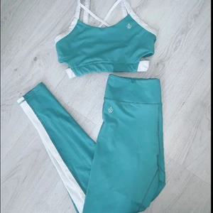 Workout empire storlek M - Säljer nu mitt sett ifrån workout empire i en väldigt fin turkos färg💙 sparsamt använt och o därav väldigt bra skick💙 priset kan diskuteras vid snabb affär och köparen står för frakten🥰💙