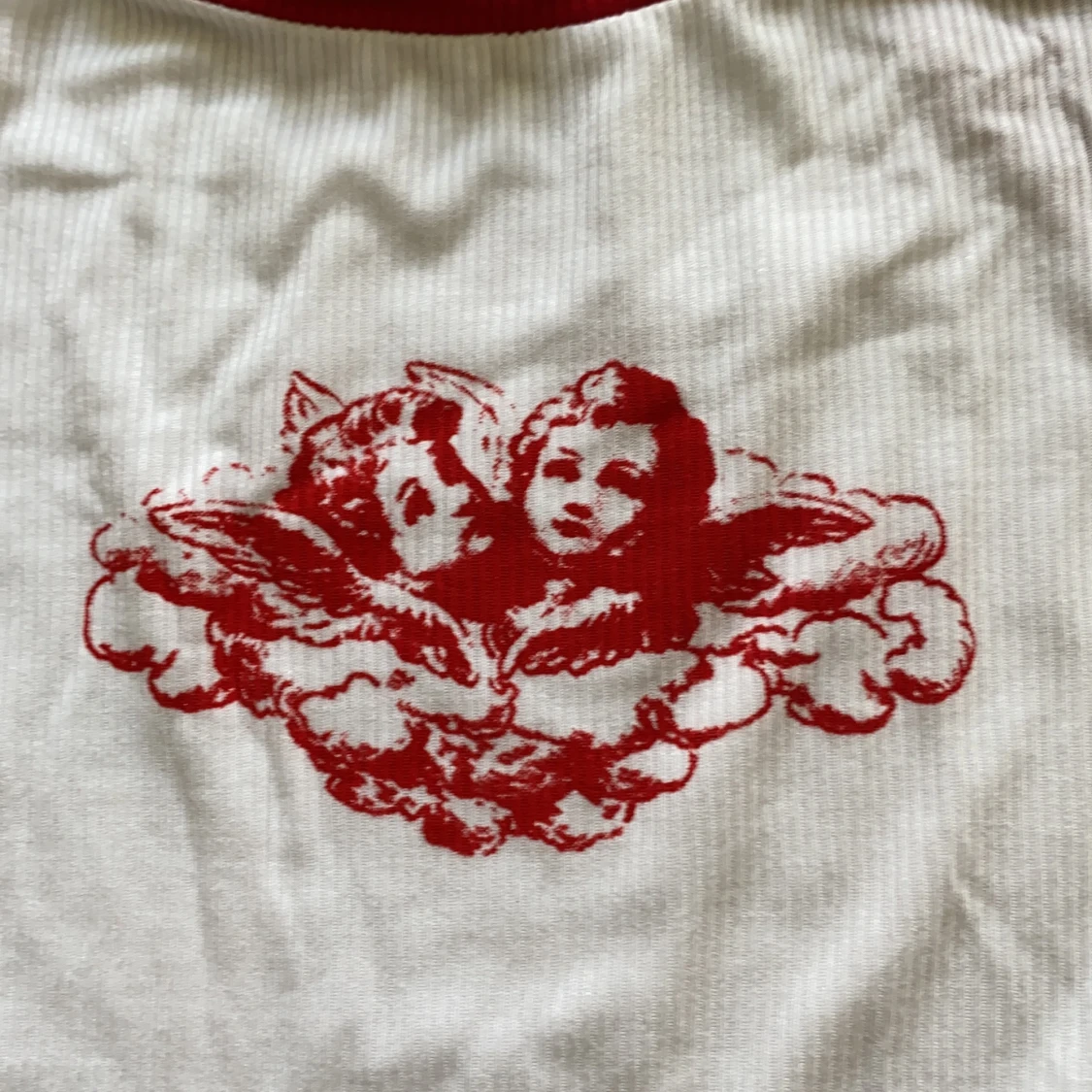 Röd/vit topp från Shein strl s - 90