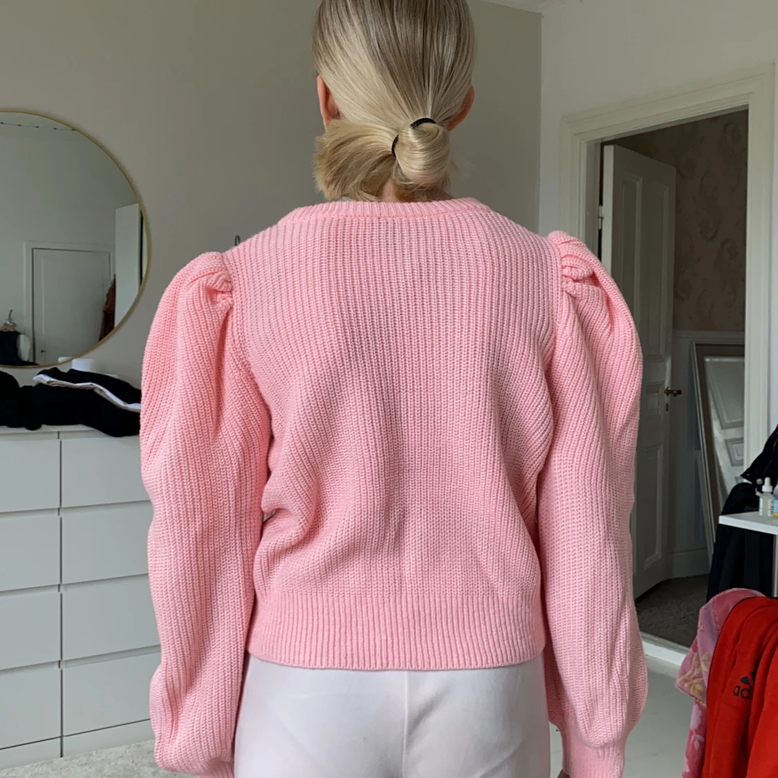 Rosa stickad tröja! - 90