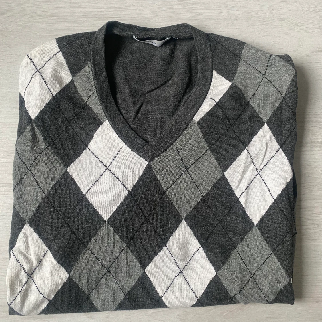 Rutig långärmad tröja från Bläck - 90