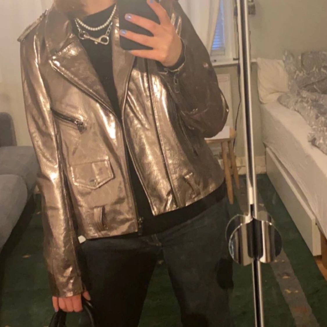 Silver skinnjacka - 90