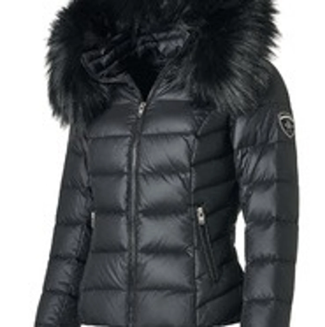 Svart rock and blue jacka