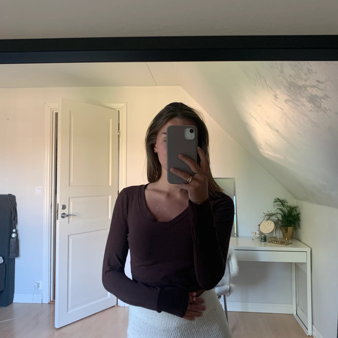 Brun långärmad tröja