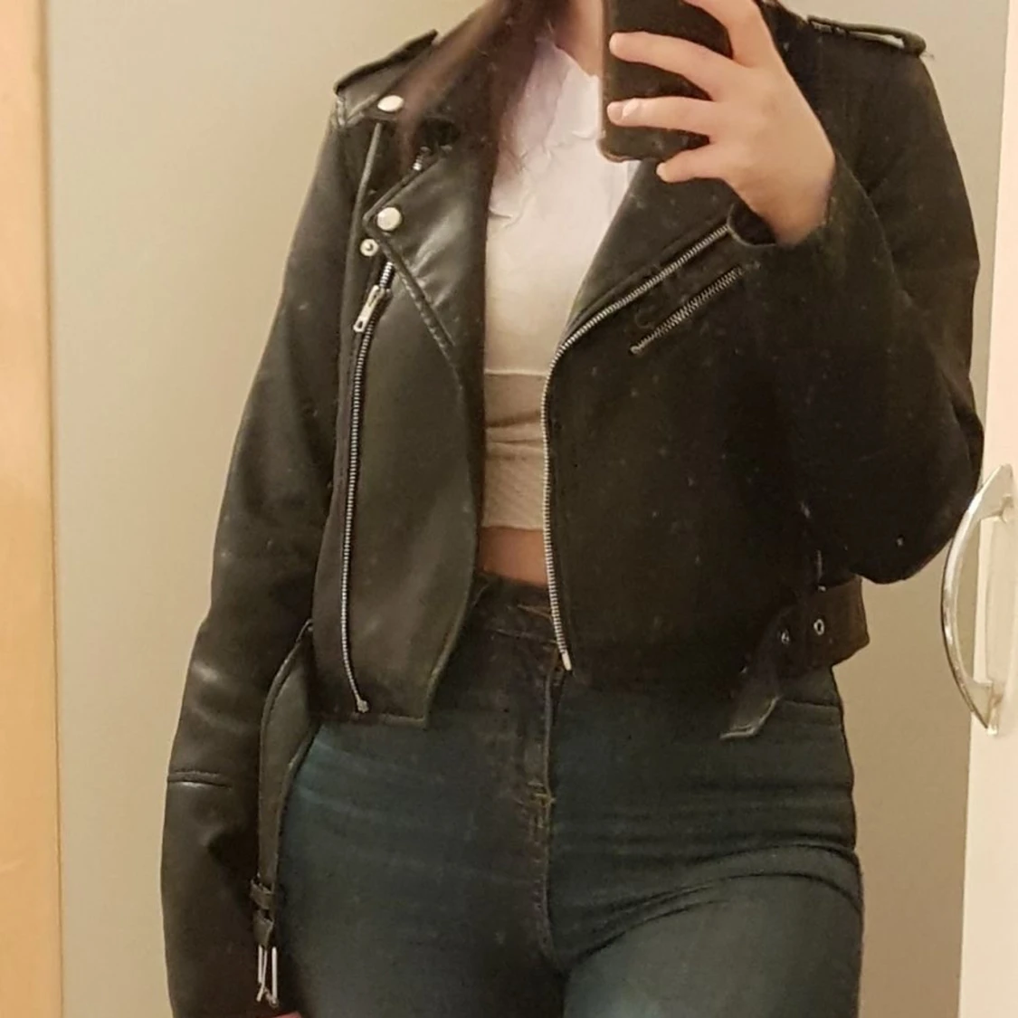 Helt ny skinnjacka med prislapp kvar - 91