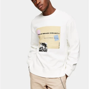 Ecru Country Beach Sweatshirt topman - Snygg vit sweatshirt med tryck, köpt på asos. Jätte skön men alldrig använd. Ny pris 299 kr 