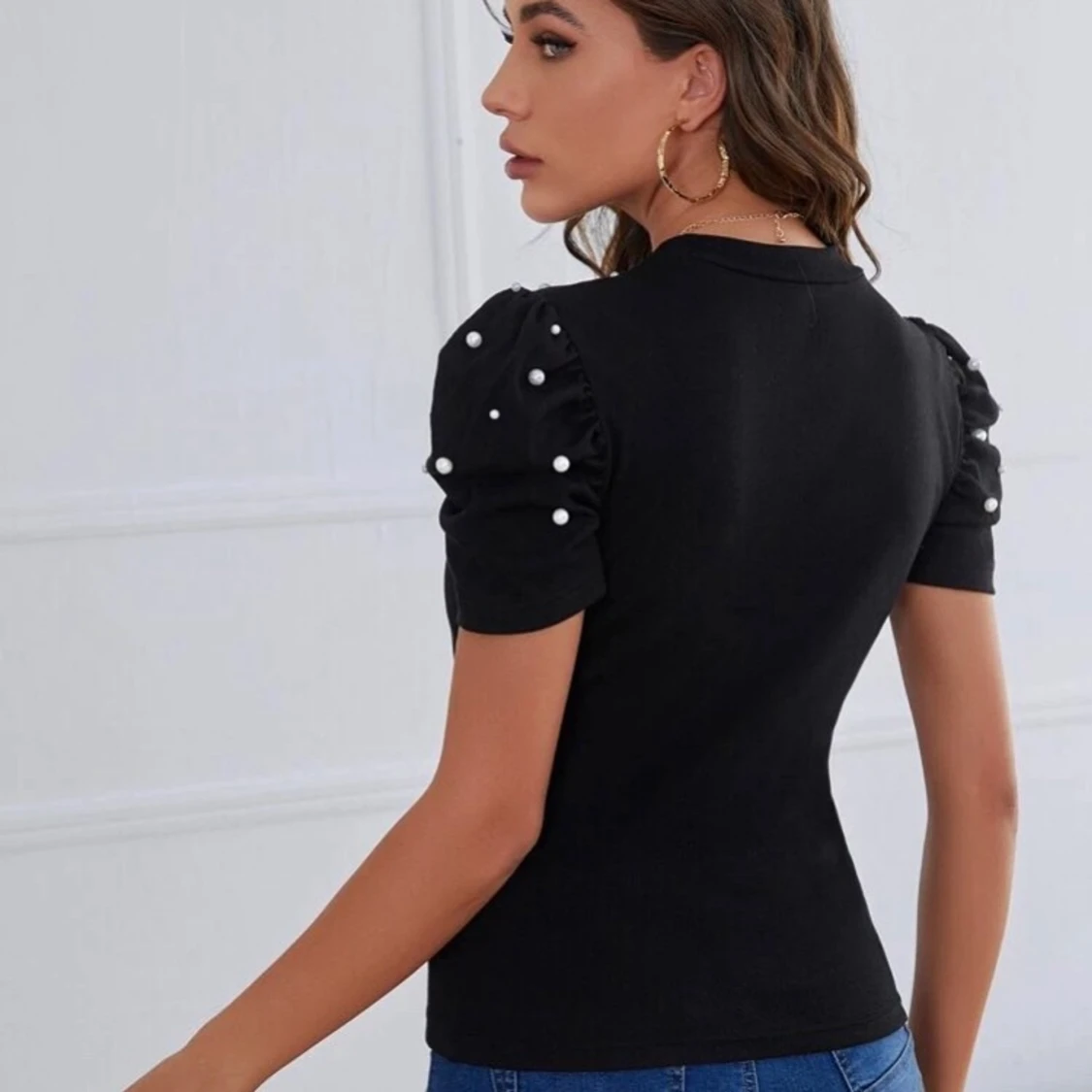 Topp med pärlor  - 90