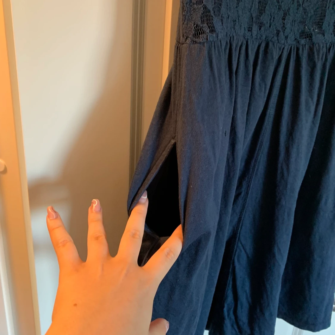 Marinblå klänning - 91