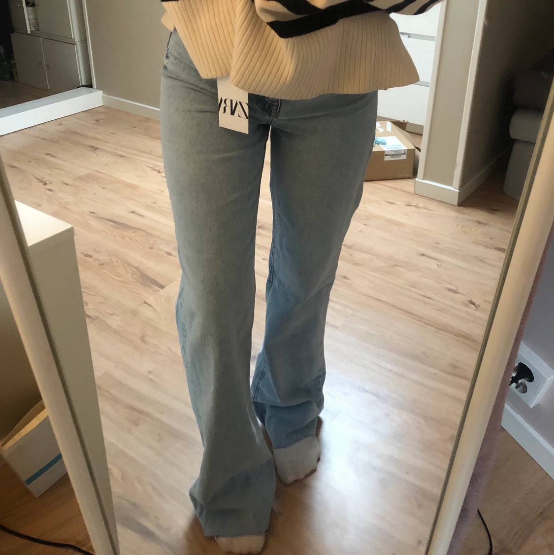 blåa jeans från zara 