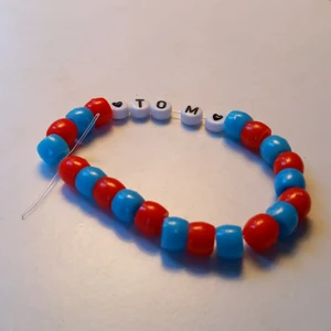 Custom double colored bracelets - You are able to request a name and colours along with hearts