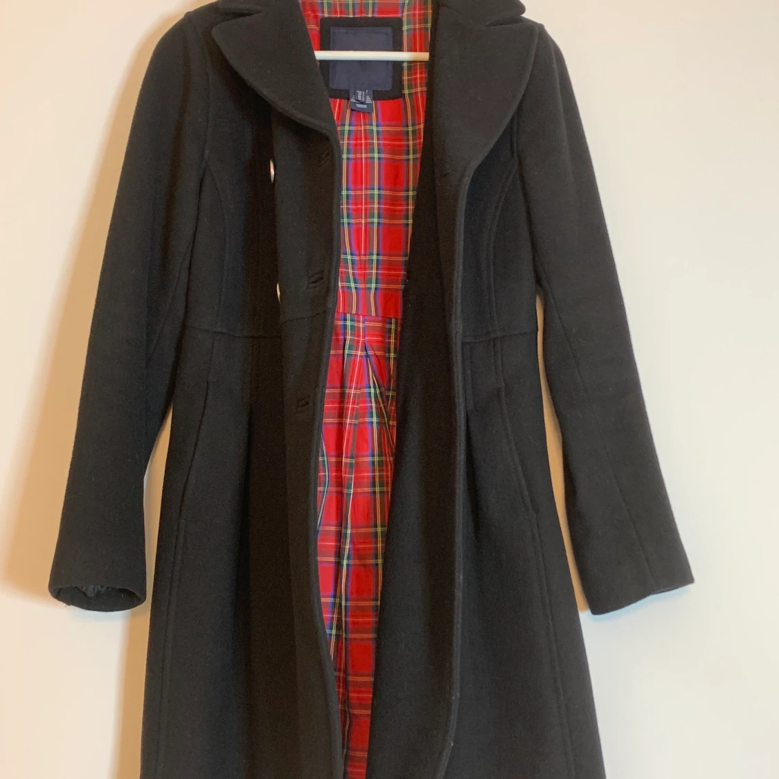 Svart GANT Ullkappa i storlek S - 90